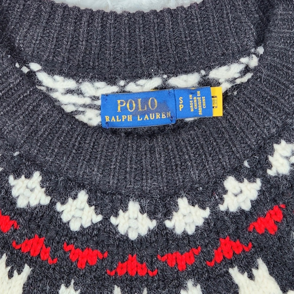 Polo Ralph‎ Lauren Large Fair Isle Wool Alpaca Sweater Black Multi S MSRP 498 NW - Picture 7 of 16
